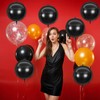 6Pcs Black Round Foil Balloons,Giant 4D Round Ball Balloons,22 Inch