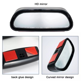Unbranded Car Universal Blind Spot Mirror Wide Angle Add-On Rear Side Large View Mirror