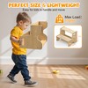 Uiirvdy Step Stool for Toddler, Sturdy Wooden 2-Step Stool with