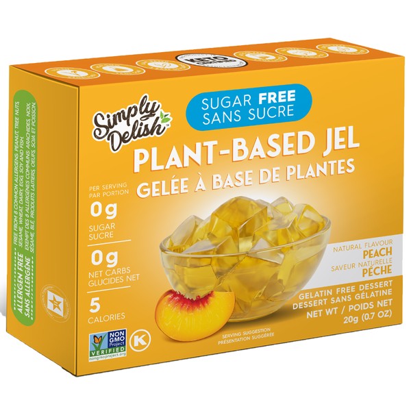 Simply Delish Plant Based Jel Peach 20g