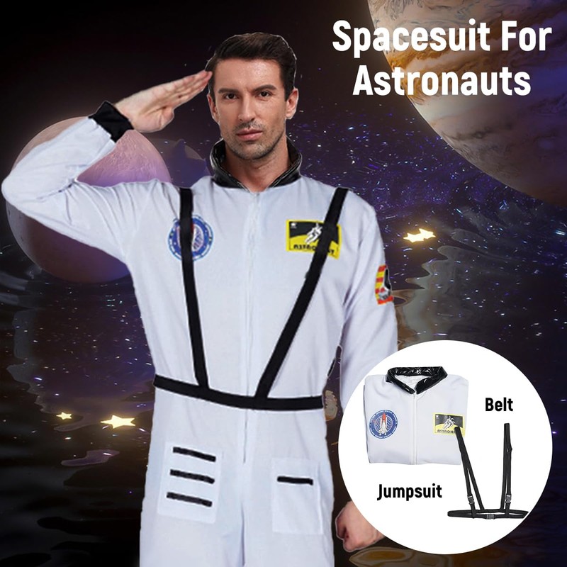 WELLXUNK Men's Astronaut Costume (L)