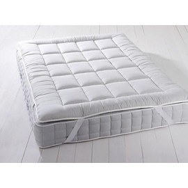 Royal Hotel Bedding Mattress Topper, King, 2 Inches Hypoallergenic Overfilled Down Alternative Anchor Bands Mattress Topper