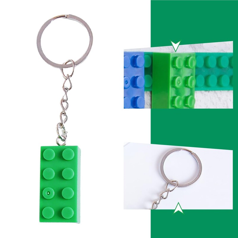 VODAFQS 6 pieces building blocks key ring, plastic pendant key