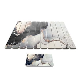 Stone Dish Drying Mat –Collapsible Fast-Drying Diatomaceous Sink Mat for Kitchen & Bathroom – Foldable, Non-Slip, Easy Clean Drainer Pad for Cups, Utensils & Dishes (15.75X23.62 inch)