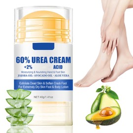Urea 60% Foot Cream Stick Callus Remover Cream Foot Care Cream Hand Cream Body Lotion with Acid, Aloe Vera Cream for Cracked Heels and Dry Skin