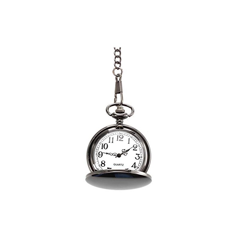 Yesmin 1 Pcs Metal Classic Silver Plated Pocket Watch Chain