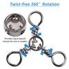 Three Way Fishing Swivels Kit, 100PCS Triple Swivel Set Stainless