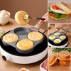 MINSHUXI 4 Intervals Fried Egg Pan, Aluminium Pancake Pan Non-Stick