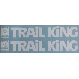 Trail King Trailers Replacement Stickers 24” (Set Of 2) White Decal Logo Trailer