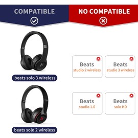 Solo3 Ohrpolster Ersatz f¨¹r Beats Solo 2 & Solo 3 kabellose On-Ear-Kopfh?rer, Ohrpolster aus Memory-Schaum, Ohrpolster mit weichem Protein-Leder(Weinrot)