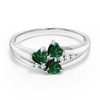 Gem Stone King 925 Sterling Silver Green Nano Emerald and