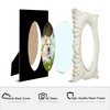 Glitzhome Picture Frame Set of 2, 4x6 Black Honeycomb Resin