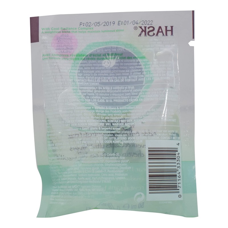 Hask Cucumber Aloe Water Clear Deep Conditioner 1.75oz (1PCS)