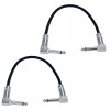 MCSPROAUDIO 2pack 12" 1ft foot Right Angle 1/4 mono guitar