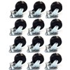 MegaDeal 12 Pack 2" Swivel Caster Wheels Rubber Base with