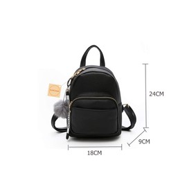 Surchar Women's Backpack, Stylish, Adult, Cute, Mini Backpack, Simple, Mini Bag, Fashion, 4 Colors, Black