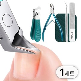 Life MD Digging toenail clipper set Nail nipper Curette Sanding file Diagonal sharpener Anti-splatter tool for thick toenails Portable cuticle management kit, 1 set, green / 라이프엠디 파고드는 발톱 깎이 세트 네일 니퍼 큐렛 샌딩 파일 사선 깎이 두꺼운발톱 전용 튐방지 도구 휴대용 큐티클 정리 관리 키트, 1세트, 그린