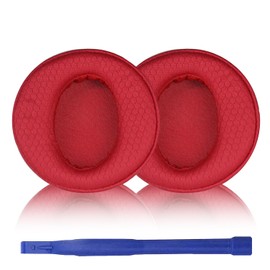 Quick Fit Replacement Earpads Sweatproof Ear Cushions for Sony MDR-XB950BT XB950B1 XB950N1 XB950AP Bluetooth Wireless Headphones Gaming Headsets,Ear Pads with Breath Mesh & Isolation Foam (Red)