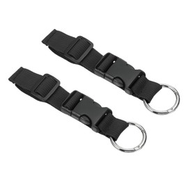 PATIKIL Add A Bag Luggage Straps, 2 Pcs Adjustable Suitcase Belt, Travel Accessories Plastic Buckle for Connecting Your Luggage Jacket, Black