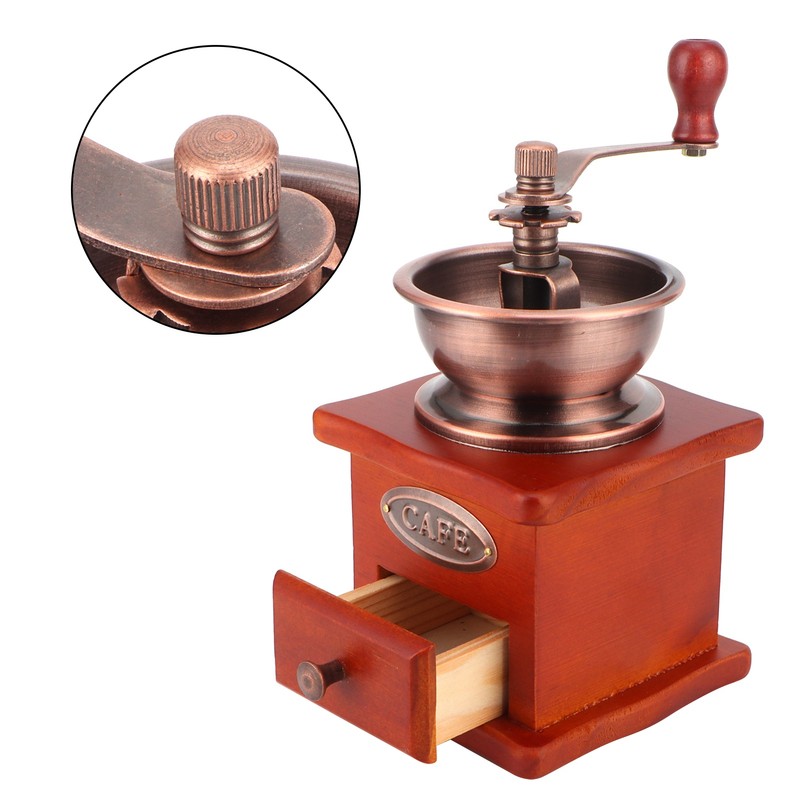 Mini Vintage Hand Cranked Coffee Bean Mill Manual Coffee Grinder