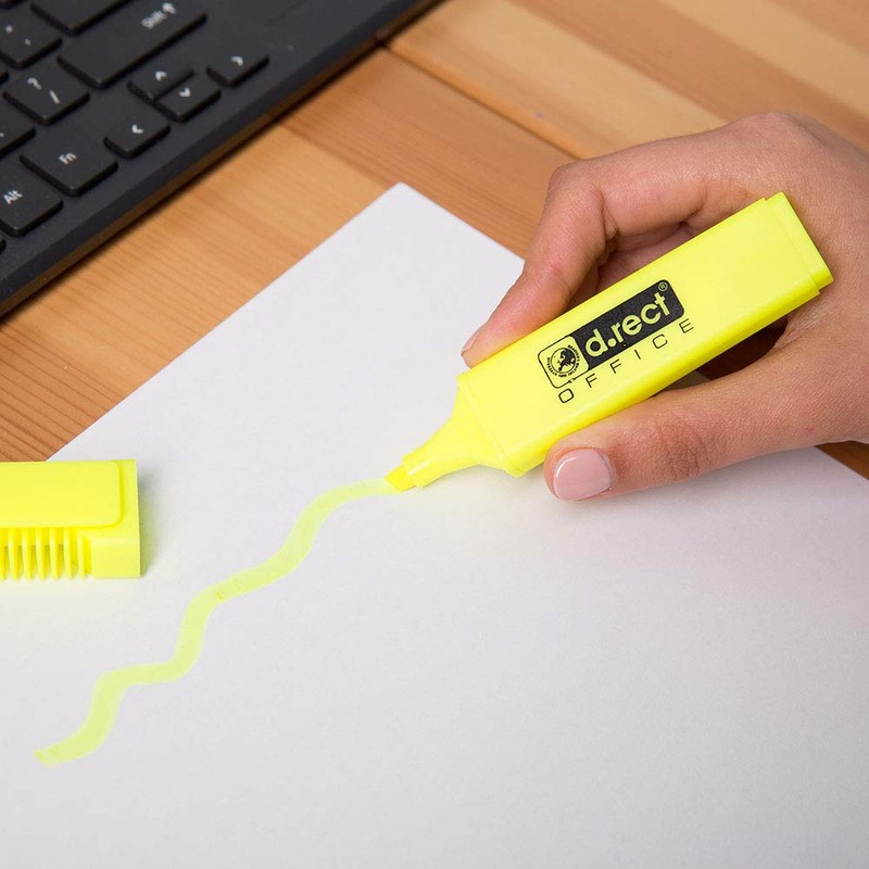 D.RECT 1127 Highlighter with Chisel Tip Yellow 1