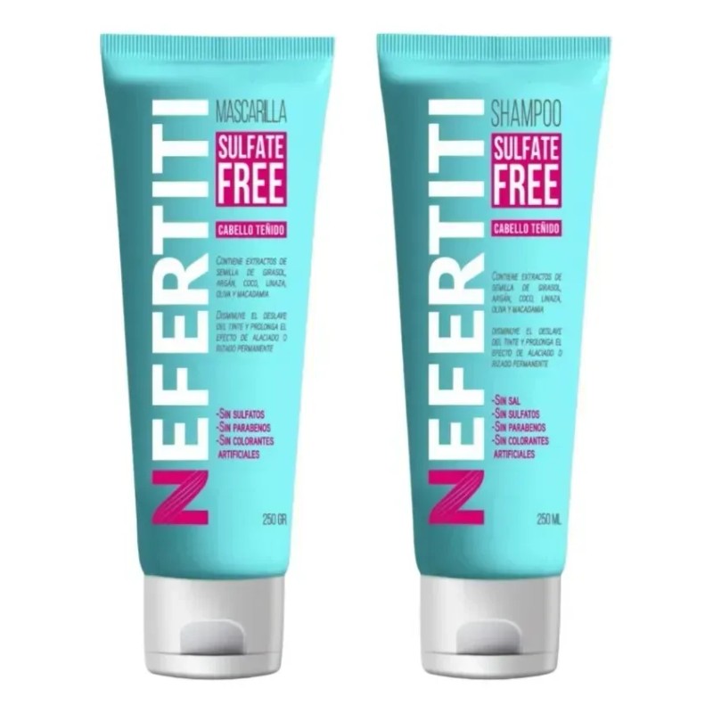 Nefertiti Shampoo Y Mascarilla Sulfate Free Cabello Dañado
