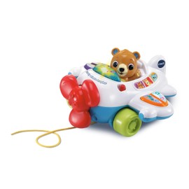 VTech Baby 123 Fly with Me Aeroplane, Interactive Pull Along Toy with Spinning Propeller, Numbers, Letter Sounds, Songs & Phrases, Gift for Babies 12, 18, 24 months +, English Version