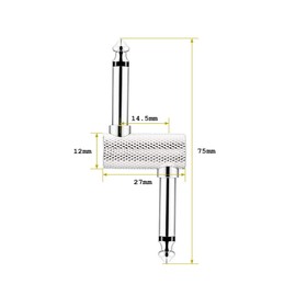 SONICAKE Guitar Bass Accessories 1/4 Inch 6.35mm Z-Type Male to Male Effects Pedalboard Coupler Pedal Connector (3PCS)
