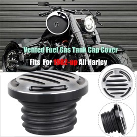 Unbranded CNC Cut Vented Fuel Gas Tank Cap Cover For Harley  1982&up Road Glide Softail US
