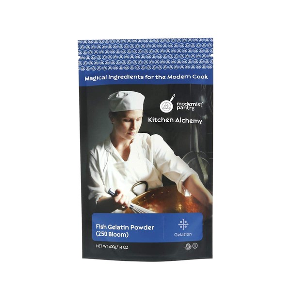 Pure Fish Gelatin Powder (250 Bloom) Gluten-Free OU Kosher Certified - 400g/14oz