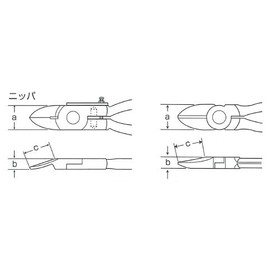 室本鉄工 メリー 99W-200 ＶA線用ニッパ
