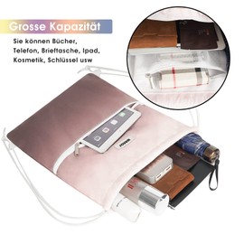 WANDF Backpack with Drawstring, Gym Bag, Sports Bag, with Inner and Outer Pocket, Adjustable, Gym Bag for Women, Men, Children, 11 Litres, for Sports and Travel