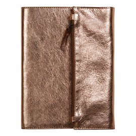Clairefontaine Cuirisé 410132C Cover and Holder for A5 Notebook with Notebook A5, 60 Sheets Lined, 1 Piece, Copper