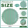 30Pcs Green Striped Paper Plates, Scalloped, Minimalist, 9 In