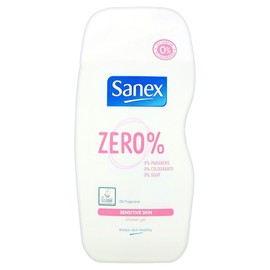 Sanex Zero% Shower Gel Sensitive Skin 225 ml (Pack of 2)