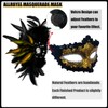Allruyee 2024 New Feather Masquerade Mask for Women,Feather Masquerade Mask