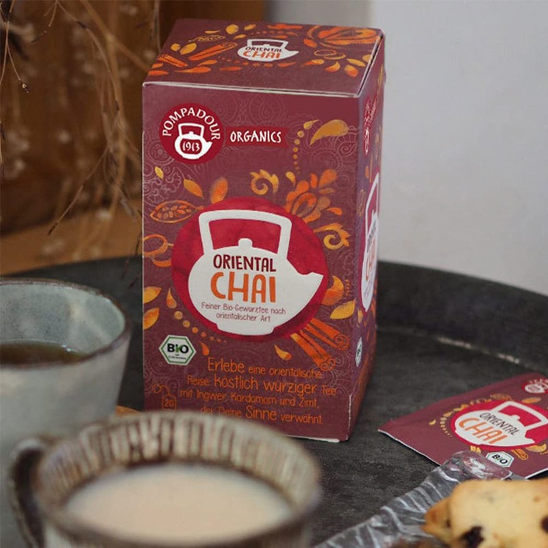 Pompadour Organic Oriental Chai, Set of 6, 20 Bags x