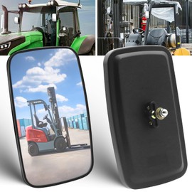 Biqing forklift mirrors 9.25"x5.5" universal - replacement rear view mirror Compatible with toyota, tractors, golf carts & trucks - adjustable angle with 45mm rod 2PCS