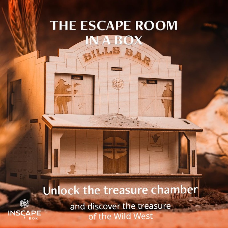 INSCAPE Wild West Riddles - Puzzle Box - Wooden Escape
