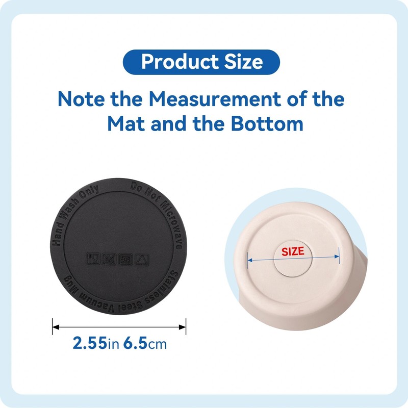 Prurex Silicone Bottom Protector for the Bottom of Mugs and