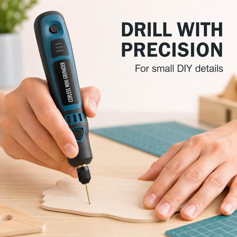 3.6V Cordless Mini Rotary Tool 3-Speed USB Rechargeable Grinder