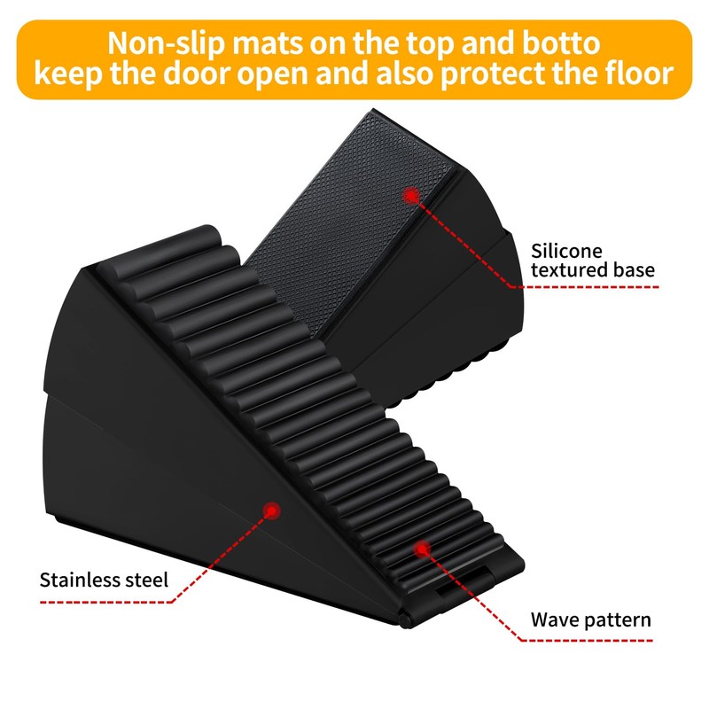 TOPTAKE Strongest Adjustable Spring Loaded Large Door Stopper - Heavy