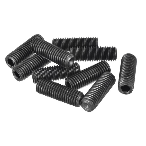 uxcell Socket Set Screws,10Pcs M12x35mm Metric -Carbon Steel Hex Socket