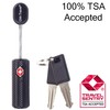 OW-Travel TSA Approved Luggage Locks with Keys (1 Pack Black)