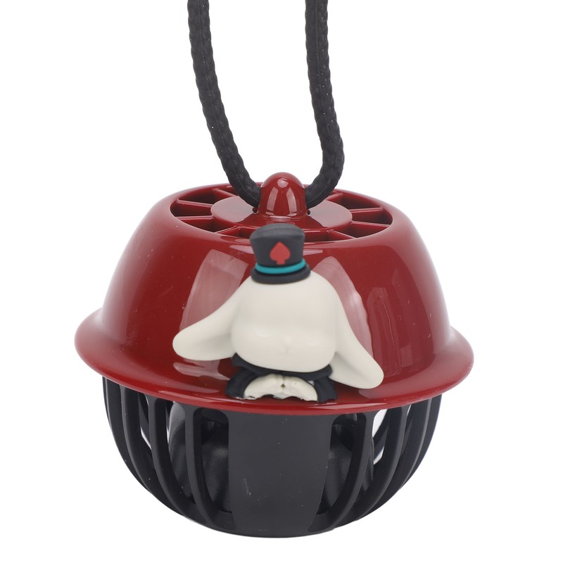 Hanging Neck Fan Leafless Cute Cartoon Design Quiet USB Rechargeable