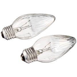 GE 75340 Traditional Lighting Incandescent Deco/Candle, 2 Count (Pack of 1), Clear Bulbs