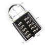 ZENG 10-Button Combination Padlock – Pre-Set 5-Digit Unchangeable Code, Hardened