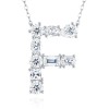 Pass Diamond Tester Letter F Multi Cut VVS Moissanite Necklace