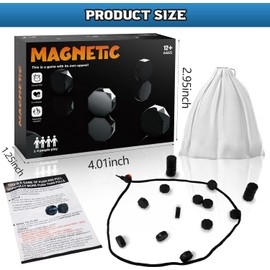Magnetic Chess Game,Educational Chess Game Checkers Game, Combining Chess with Magnetic Game for Endless Fun-Enhance Strategy in this Innovative Magnetism Game Experience (Black)
