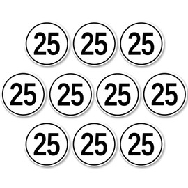 10 Stück Geschwindigkeitsschild 25 Km/h Ø20 cm 25 Kmh Aufkleber 25 Kmh Schild Geschwindigkeitsaufkleber für Anhänger Landmaschine Bus Wohnwagen Wetterbeständig Einfache Installation für Außenbereich